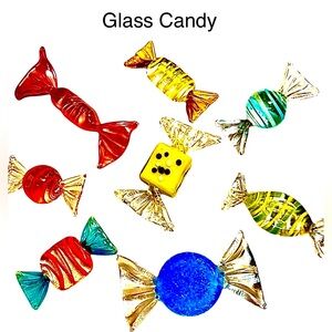 Glass Candy 8 Pieces Vintage Sparkling